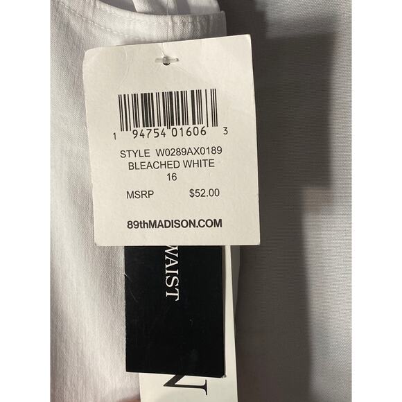 Women's 89th + Madison White Stretch Jeans Size 16 Inseam 29 in NWT - Picture 8 of 15